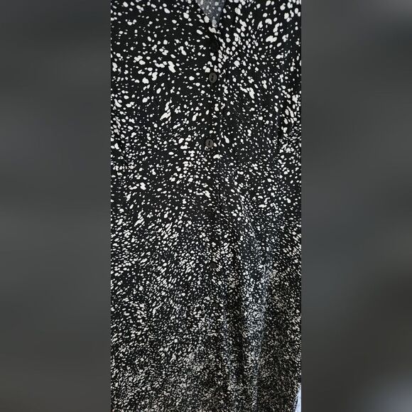 Stradivarius Black With White Spots Women's Dress - Picture 5 of 5